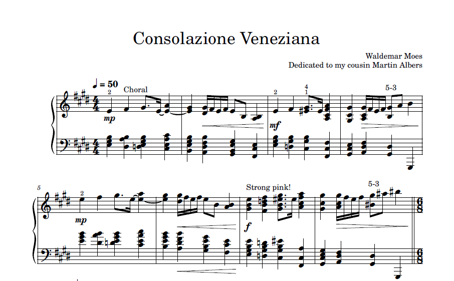 Sheet Music - Consolazione Veneziana