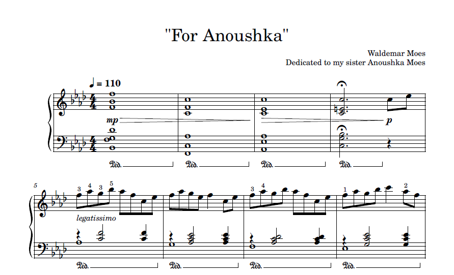 Sheet Music - For Anoushka