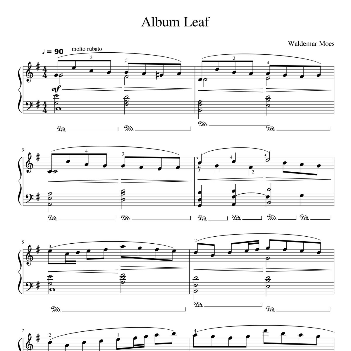 Sheet Music - Album Leaf