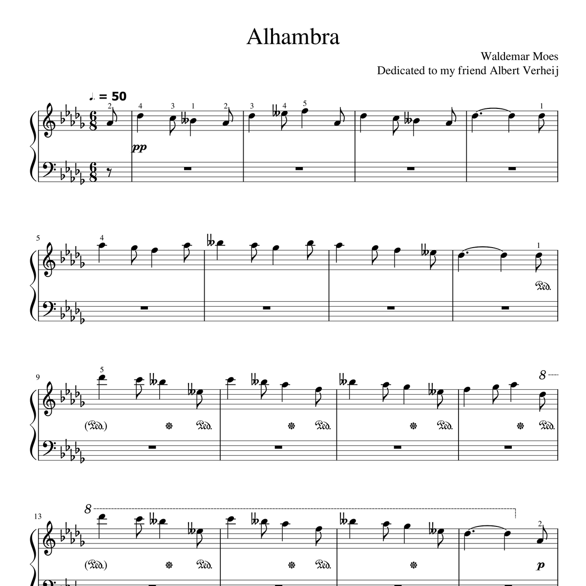 Sheet Music - Alhambra