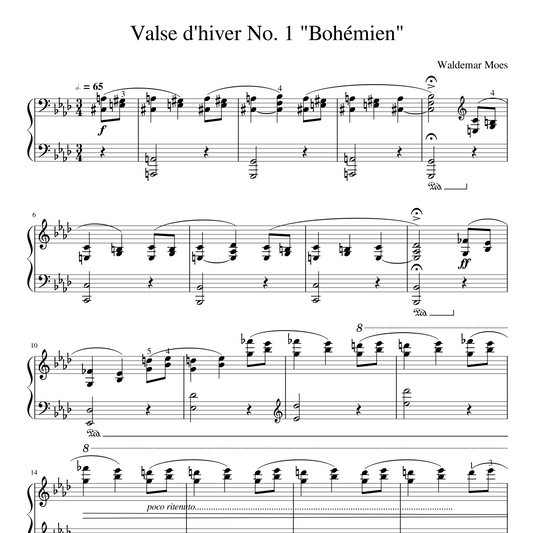 Sheet Music - Valses d'hiver