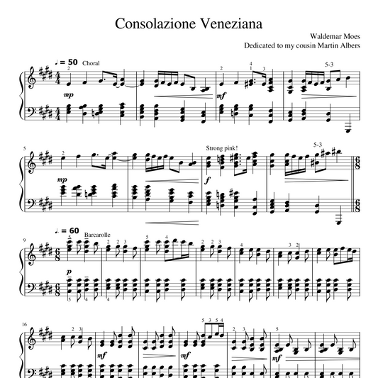 Sheet Music - Consolazione Veneziana
