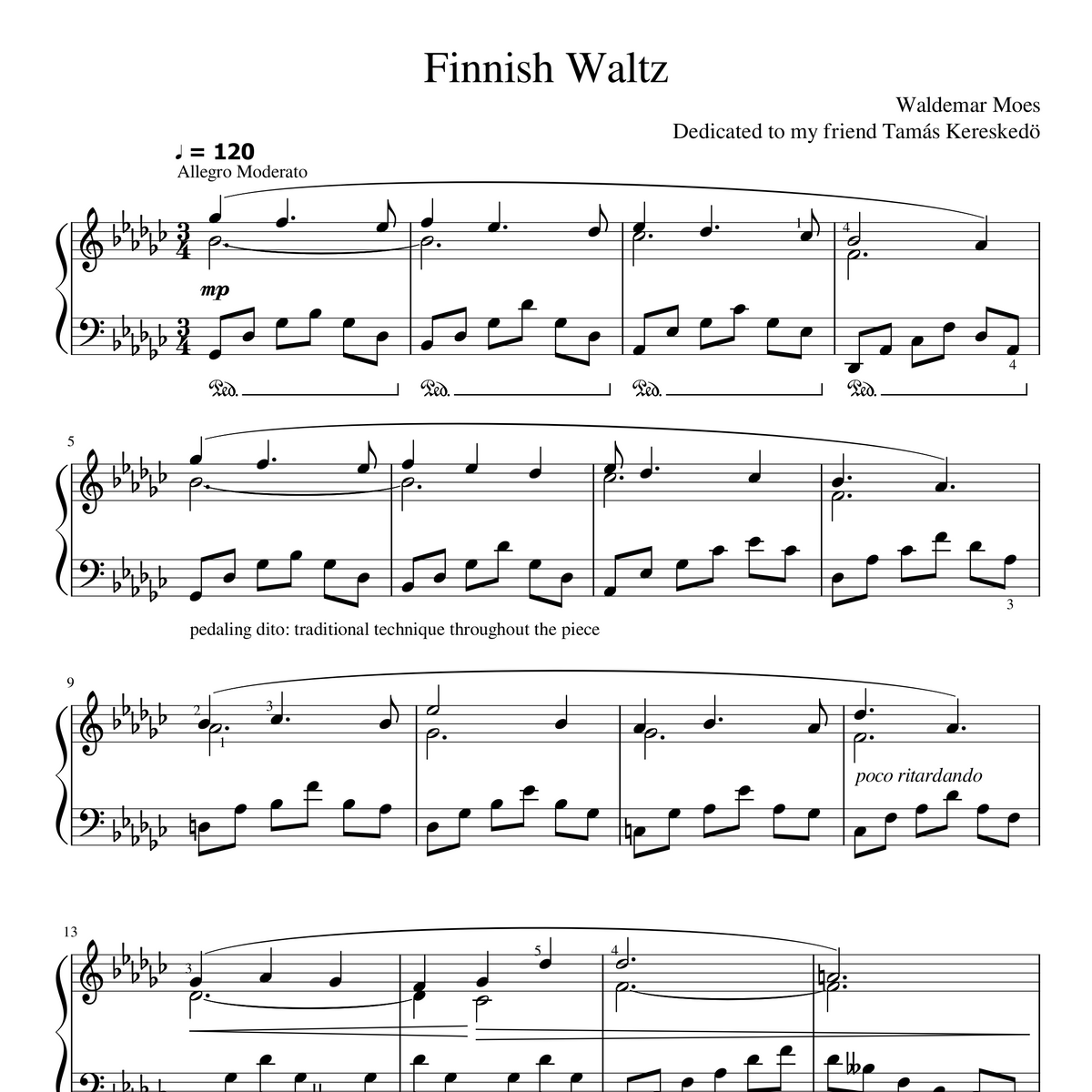 Sheet Music - Finnish Waltz