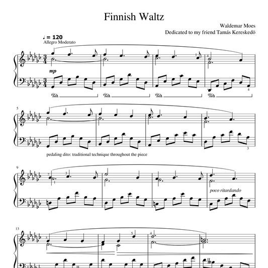 Sheet Music - Finnish Waltz