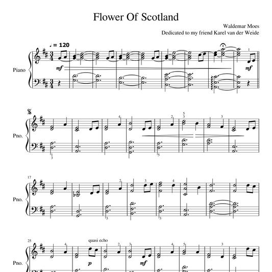Sheet Music - Flower of Scotland
