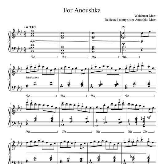 Sheet Music - For Anoushka