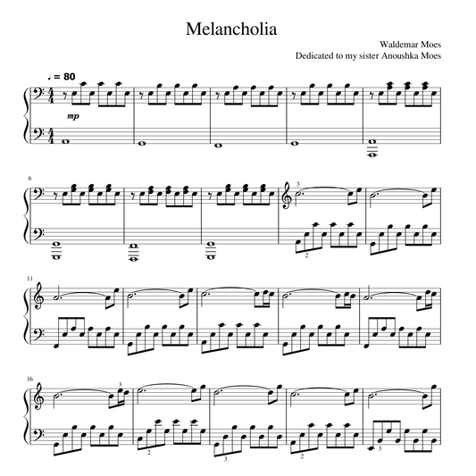Sheet Music - Melancholia