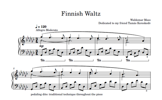 Sheet Music - Finnish Waltz