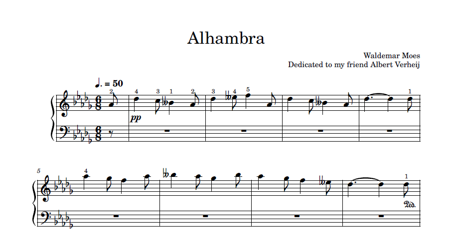 Sheet Music - Alhambra