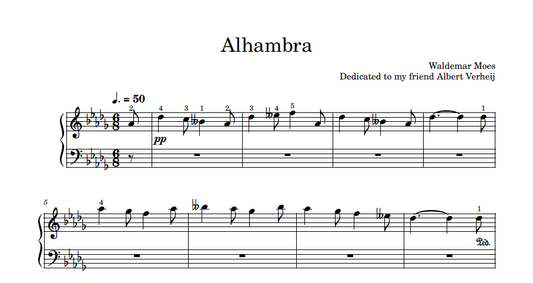 Sheet Music - Alhambra