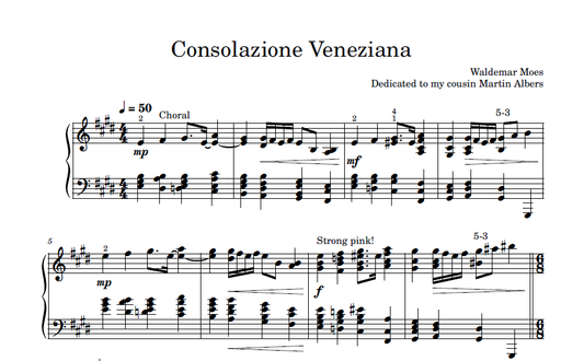 Sheet Music - Consolazione Veneziana