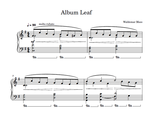 Sheet Music - Album Leaf